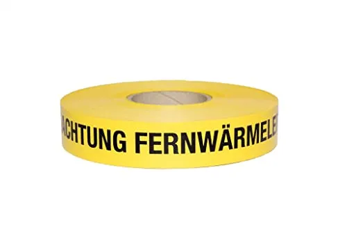 Bemango Trassenwarnband Achtung Fernwärmeleitung 250m Breite 40mm