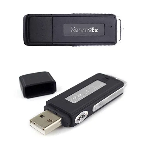 SMARTEX | Digital Diktiergerät Mini Voice Recorder mit 8GB / 150 Stunden USB Audio