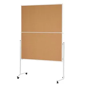 magnetoplan Moderationswand 120 x 150 cm braun – Flexibel und mobil - Diverse M – Praktische Moderationswand mit Rollen für einfache Mobilität und pinnbarer Korkoberfläche, ideal für Präsentationen und Meetings.