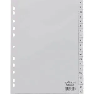 Durable 6510-10 Register A-Z, A4, grau, 20-teilig