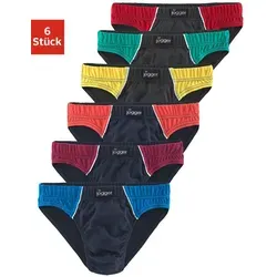Le Jogger Herren Slip 6er Pack - Herren-Slips im 6er Pack aus reiner Baumwolle, mit kontrastfarbenen Einsätzen für optimalen Tragekomfort und Stil.