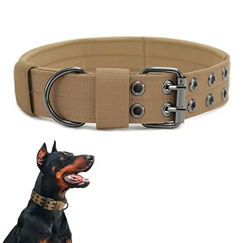 Taktisches Hundehalsband-Militärisches Hundehalsband verstellbares Nylon breit Trainings Halsband und strapazierfähige Metallschnalle Halsband für Mittlere Große Hunde