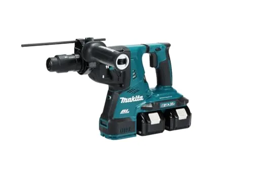 Makita DHR281PT2J Perfo-Burineur 36V - Akkuschrauber mit 36V Leistung, ideal für präzises Bohren in Beton und Mauerwerk dank SDS+ System und 5 Ah Li-Ion Akkus.