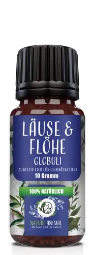 NEU: Nature Animal® Anti LÄUSE & FLÖHE Kügelchen für Hunde + Katzen, Flohschutz für Ihr Haustier mit SOFORTWIRKUNG bei Laus, Floh & Ungeziefer Befall