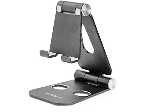 StarTech Phone / Tablet Stand (USPTLSTNDB) - Tablet Halterung für stabile Unterstützung, perfekt für Videoanrufe und Streaming zu Hause oder im Büro.