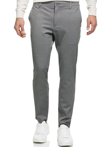 JEFF Herren JFEzra Stoffhose mit 4 Taschen | Stretch Hose in Grey Mix, Größe 33/32 - Elegante Herrenhose mit hohem Tragekomfort und minimalistischen Design. Ideal für jeden Anlass. Regular Fit, hochwertige Materialien und perfekte Passform für stilvolle Looks.