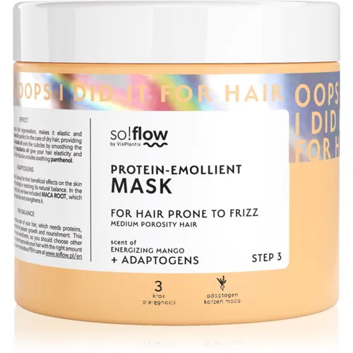 so!flow Medium Porosity Hair Protein-Emollient Mask Maske für die Haare gegen strapaziertes Haar 400 ml