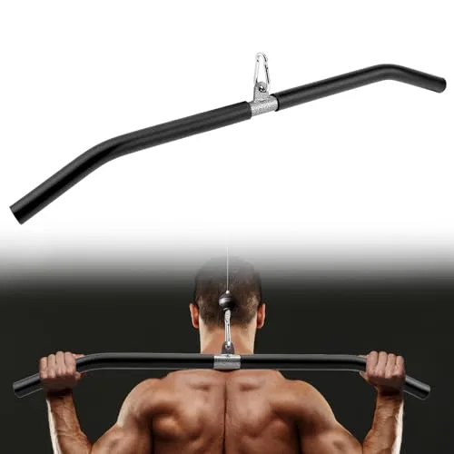 QWORK® 85 cm Latzugstange, Fitness-Latzugstange, für Trizepsdrücken und Krafttraining für den Oberkörper