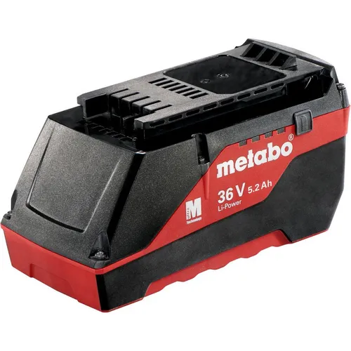 Metabo Akkupack 36 V 5,2 Ah Li-Power Extreme Air Cooled - Akkupack für hohe Leistung, mit extrem effizienter Kühlung für längere Lebensdauer und optimale Nutzung in anspruchsvollen Anwendungen.