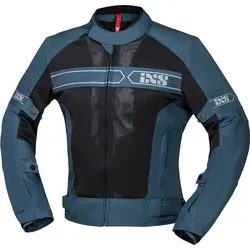 IXS Evo-Air Motorrad Textiljacke XL, schwarz-blau - Motorradjacke mit großen Mesh-Flächen für optimale Belüftung und leichtem, atmungsaktivem Netzfutter für ein angenehmes Körperklima.