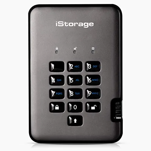 iStorage diskAshur PRO2 SSD 512 GB - Sicheres FIPS 140-2 Level 2 Solid-State-Laufwerk, Passwortgeschützt und staub- sowie wasserbeständig