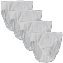 HERMKO Slip 2130 2130 4er Pack Mädchen Slip aus 100% Bio-Baumwolle weiß 116