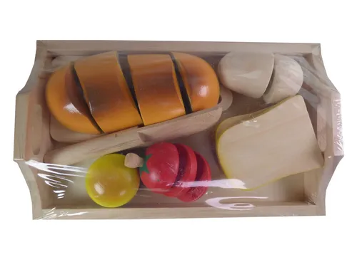 Tanner Frühstückstablett gefüllt aus Holz zum Schneiden 21x13x3,5 cm