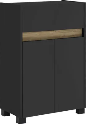 Unterschrank Möbelpartner Cosmo 56.9x84.8x33 cm - Badezimmerschrank in elegantem Anthrazit, ideal für platzsparende Aufbewahrung und moderne Badezimmergestaltung.
