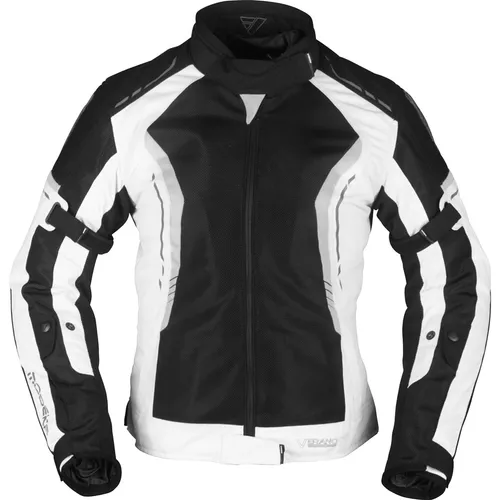 Modeka Khao Air Lady Gr. 34 - Wasserdichte Damen Motorradjacke in Schwarz-Hellgrau - Motorradjacke für Damen, wasserdicht und atmungsaktiv, ideal für sicheres Fahren bei jedem Wetter.