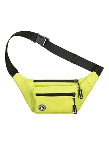 SCHIETWETTER Herren Bauchtasche Langeoog - Gürteltasche in chicem lime OS, wasserabweisend und pflegeleicht. Ideal für Outdoor-Aktivitäten mit 2 Fächern und verstellbarem Gurt für optimalen Tragekomfort.