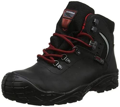 COFRA Sicherheitsschuhe SUMMIT UK S3 WR - Unisex Stiefel, Gr. 41 - Herren Industrie & Handwerk Schuhe mit Stahlkappe, metallfreiem Durchtrittschutz und wasserdichtem Nubukleder. Ideal für Bau und Handwerk, strapazierfähig und sicher.