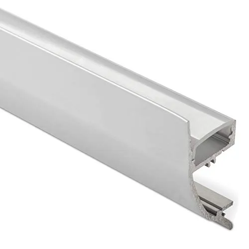 LED Profil-43 Aluminium eloxiert 2000 x 17 x 41 mm mit opaler Abdeckung für LED Streifen bis 12 mm Breite indirekte Beleuchtung Wandprofil Aluprofil Profilleiste Aufbauprofil von SO-TECH® 3 x