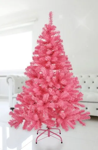 Künstlicher Weihnachtsbaum - 90 cm/rosa - Kleiner Kunst Tannenbaum Christbaum inklusive Ständer