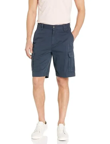 Amazon Essentials Herren 25cm Cargo-Shorts in klassischer Passform (erhältlich in Big & Tall), Dunkles Marineblau, 29W
