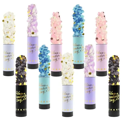 Geburtstags Konfetti, Konfettiregen Hochzeit Party Poppers, Tischdeko für Geburtstagsparty, Hochzeit, Feier Festliche Streudeko für Hochzeiten, Partys, Geburtstage