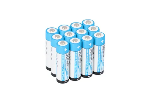 XCell 12x Mignon AA Ni-MH Akku 2900mAh - Standard-Akkus mit 2900mAh Kapazität, schnellladefähig und ideal für Geräte mit hohem Energiebedarf – kostensparend und umweltfreundlich durch Wiederaufladbarkeit.
