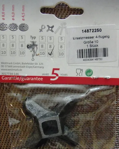 Ersatzmesser für Fleischwolf 4-fluegelig Gr. 10 Westmark