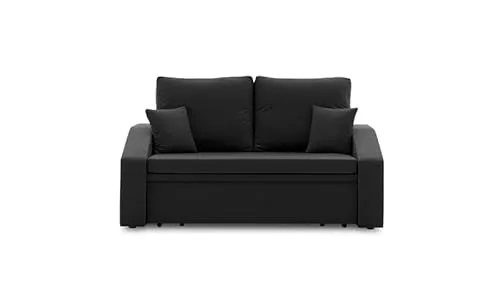 Sofini Sofa Hewlet mit Schlaffunktion! Best Schlafsofa! 2- Sitzer Sofa! Polstermöbel mit stauraum. Schlafsofa mit schlaffunktion und Bettkasten. Kleines Sofa! (MIKRO 15)