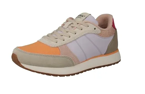 Woden WL740 Ronja Damen Sneaker - 320-Space-Multi, Größe 41 EU - Damen-Sneaker aus Leder und Textil mit bequemer Kork-Decksohle und flacher Gummisohle, ideal für den Alltag und stilvolle Outfits.