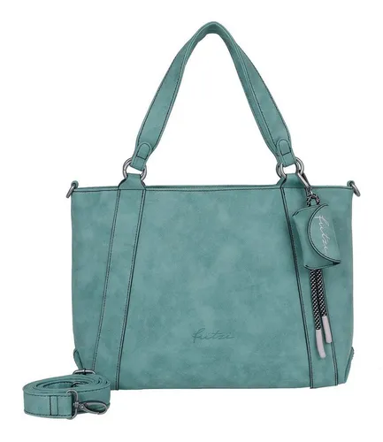 Fritzi aus Preussen Damen Bitzi08 Jive Iced Green Shopper - Damen-Henkeltaschen mit abnehmbarem und verstellbarem Schultergurt sowie praktischem Etui – ideal für stilbewusste Frauen.