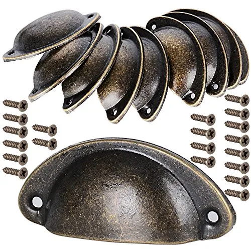 Stück Knöpfe, Retro, Vintage, Dekoration für Tür, Möbel, Schublade, Schrank + Schrauben (Bronze Antik) 10