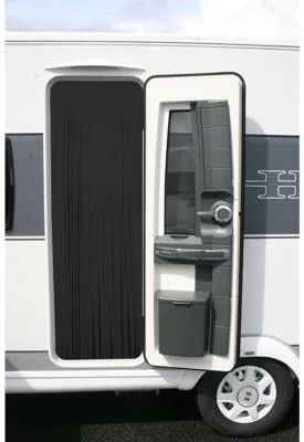 Türvorhang Curtina4U 6x 20cm, anthrazit - Schiebevorhang in anthrazit, ideal für stilvolle Raumtrennung und Sichtschutz, Maße: 60 × 200 cm.