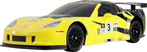 Amewi Corvette C6.R Drift Car 1:18 RTR gelb ferngesteuert RC - App- & ferngesteuerte Autos, detailgetreues Corvette-Lizenzmodell mit einstellbarer Geschwindigkeit und LED-Beleuchtung für realistische Fahrten und Drifts.
