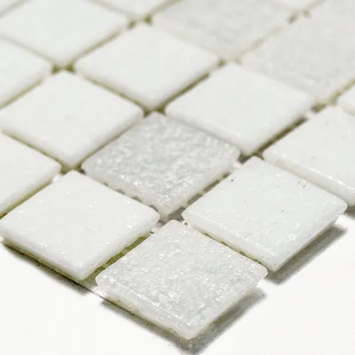 Glasmosaik Fliesen Weiss Mix | Dusche Wandfliese Mosaikfliese Badezimmer Küchen