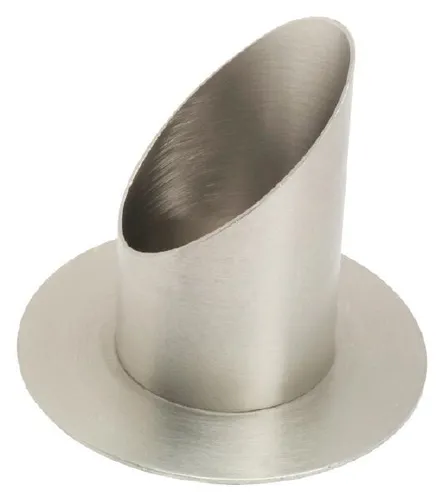 Langkerzenleuchter Messing, silber 6 cm matt - Eleganter Kerzenständer aus hochwertigem Messing, ideal für stilvolle Dekoration in Kirche oder Wohnzimmer. Made in Germany für besondere Ansprüche.