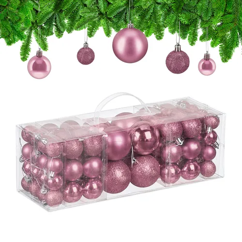 Weihnachtskugeln Weihnachtsbaumkugeln Christbaumkugeln Baumkugeln 76er Set