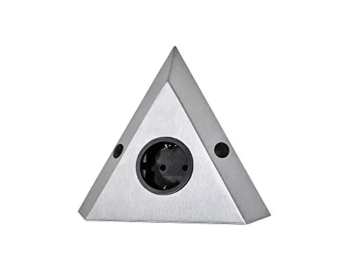 Thebo Dreiecksteckdose 17586/D Edelstahl ST 3007-D in schwarz von Thebo