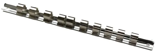 Stecknuss Schiene 1/2 Zoll, 10 Clips, 270mm aus Stahl