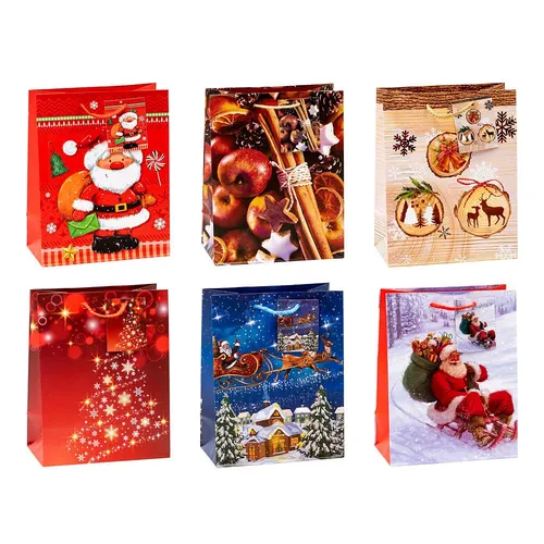 TSI Geschenktüten Weihnachten Serie 7 Motiv sortiert 18,0 x 23,0 cm, 12 St.