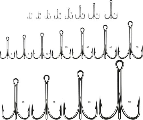 VMC 9617 O'Shaughnessy Treble Hook Permasteel - Drillingshaken, Größe/Packungsinhalt:Gr. 4 / 10 Stück