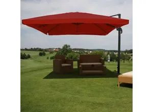 Gastronomie-Ampelschirm MCW-A96, 3,5x3,5m in rot von MCW