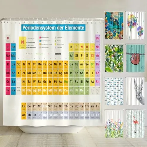 arteneur® Duschvorhang Periodensystem Deutsch von Arteneur