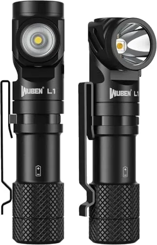 WUBEN L1 Taschenlampe Led Aufladbar, LED Taschenlampe Extrem Hell 2000 Lumen, 6 Lichtmodi Taktische Taschenlampen Mit Holster, IP67 Wasserdicht Flashlight Torch für Outdoor Camping (P9)