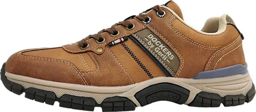 Dockers by Gerli Herren Sneaker 57CN003600470 in Cognac - Trendiger sportlicher Schnürer mit herausnehmbarer Decksohle, die sich optimal anpasst. Flexibel und rutschhemmend für sicheren Halt – ideal für jeden Tag.
