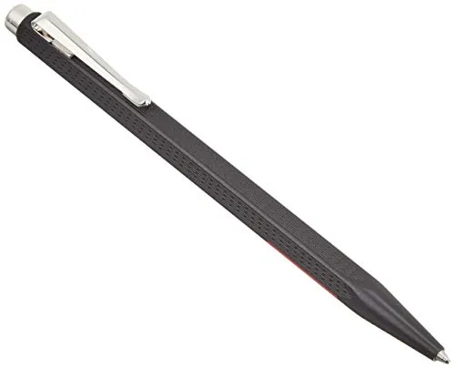 Caran d'Ache Geschenkset Ecridor Kugelschreiber & Lederetui, schwarz, 12,8 cm