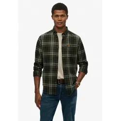 Superdry Holzfällerhemd M4011047A für Herren, 3XL, Grün - Herren-Freizeithemden aus weicher Baumwolle, ideal für lässige Anlässe. Mit praktischem Schnitt, Brusttasche und gestickter Markenplakette – für besten Tragekomfort!