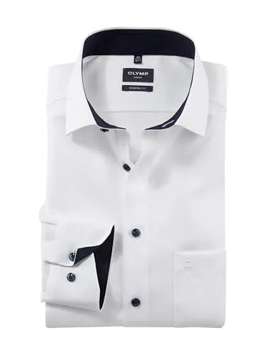 OLYMP Luxor Modern Fit Businesshemd - Elegantes Businesshemd für Herren, aus 100% Baumwolle, pflegeleicht und ideal für besondere Anlässe. Perfekte Passform im modernen Schnitt.