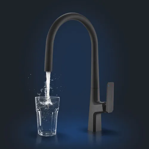 Rosenhahn & Söhne Sylt 100 Küchenarmatur mit Brause - Moderne Armatur für die Küche mit 360° drehbarem Wasserhahn und 2-fach verstellbarer Brause, ideal für flexibles Kochen und Reinigen.