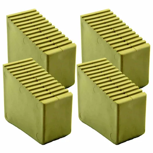 Gummifüße für Holzstehleitern 3-8 Sproßen Sandfarben 4 Stück Rutschfest HB40