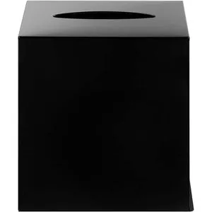 Blomus Kosmetiktücherbox Nexio aus Edelstahl - Moderne Kosmetiktücherbox aus schwarz matt lackiertem Edelstahl, ideal für elegante Aufbewahrung. Quadratische Form (13,5 x 14 x 13,5 cm) verhindert Verrutschen und ist leicht zu reinigen.